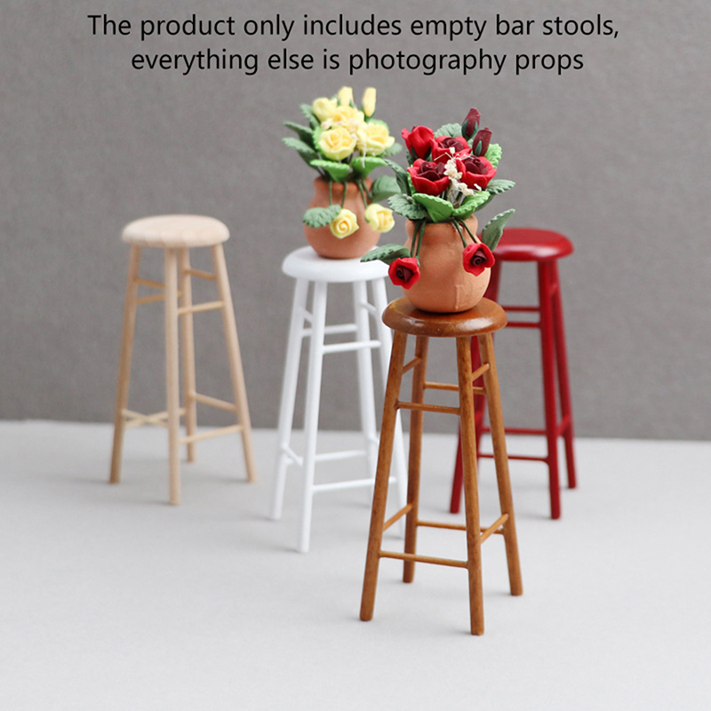 1:12 인형 집 미니어처 하이 스툴 바 스툴, 소형  - Home Bar Stools 리뷰 및 가격
